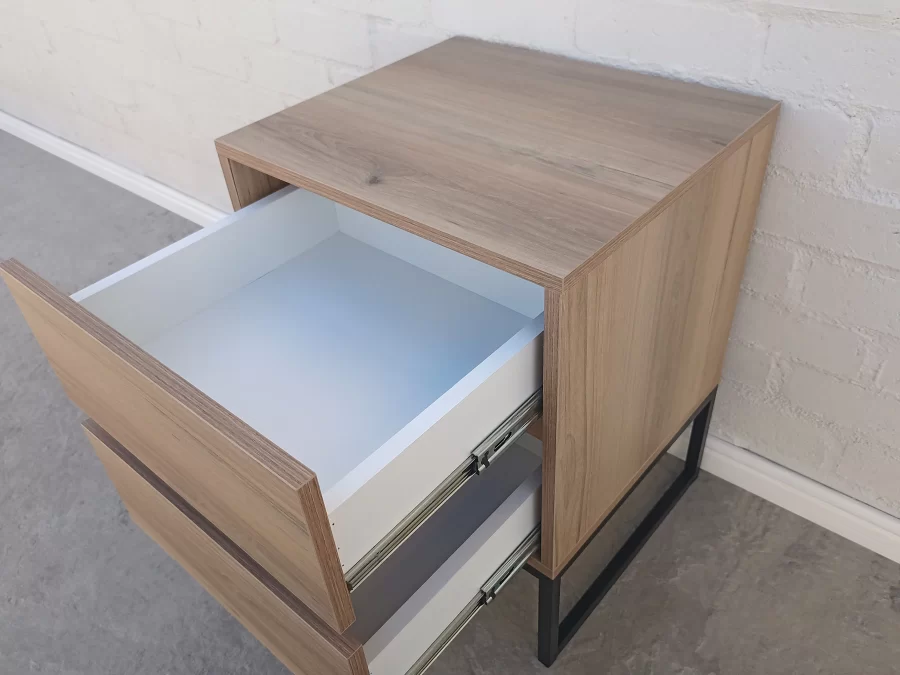 Ebbe bedside table open close up
