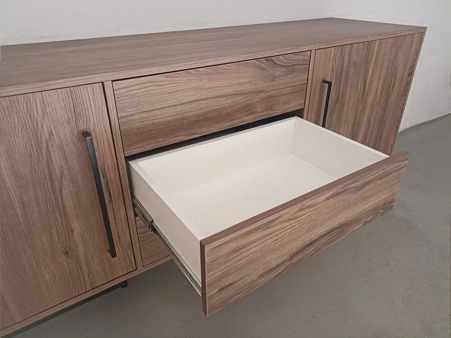 Chobe TV stand open drawer view
